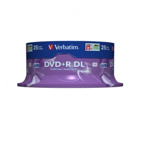 Verbatim DVD+R Double Layer 8x Matt Silver 25pk Spindle 8,5 GB DVD+R DL 25 pz (43757)