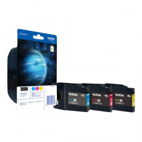 Brother LC-1280XLRBWBPDR cartuccia d'inchiostro 3 pz Originale Ciano, Magenta, Giallo (LC1280XLRBWBPDR)