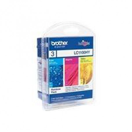 Brother LC-1100RBWBPDR cartuccia d'inchiostro 3 pz Originale Ciano, Magenta, Giallo (LC1100RBWBPDR)