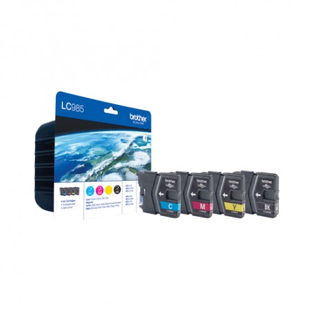 Brother LC-985VALBPDR cartuccia d'inchiostro 4 pz Originale Nero, Ciano, Magenta, Giallo (LC985VALBPDR)