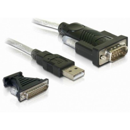 DeLOCK 61308 cavo seriale Nero USB 2.0 DB9-DB25 (61308)