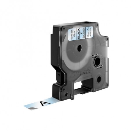 DYMO D1 Standard - Black on Transparent - 12mm nastro per etichettatrice Nero trasparente (S0720500)