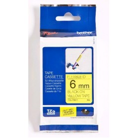 Brother TZe-FX611 nastro per etichettatrice Nero su giallo (TZEFX611)