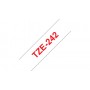 Brother TZe-242 nastro per etichettatrice Rosso su bianco (TZ242)