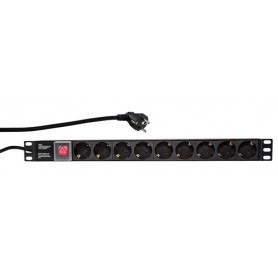 LogiLink PDU9C02 unità di distribuzione dell'energia (PDU) 9 presa(e) AC Nero (PDU9C02)