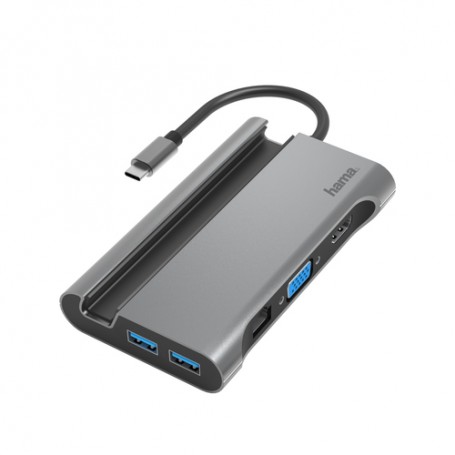 Hama 00200102 hub di interfaccia USB 3.2 Gen 1 (3.1 Gen 1) Type-C 5000 Mbit/s Antracite, Grigio (00200102)