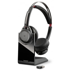 POLY Voyager Focus UC B825 Cuffia Padiglione auricolare Bluetooth Base di ricarica Nero (202652-01)