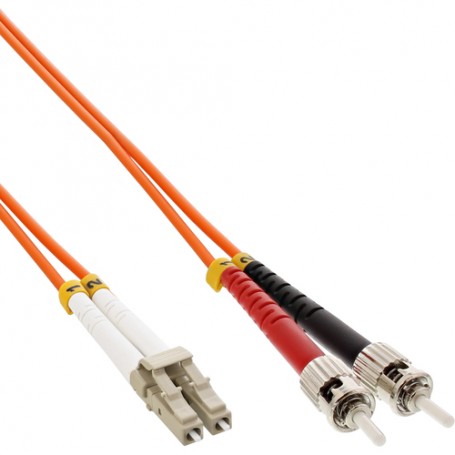 InLine LC/ST, 25 m cavo a fibre ottiche 2x LC 2x ST Arancione (88518)