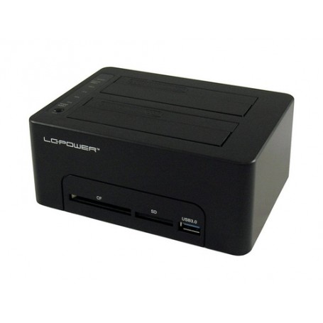 LC-Power LC-DOCK-U3-CR docking station per unità di archiviazione USB 3.2 Gen 1 (3.1 Gen 1) Type-A Nero (LC-DOCK-U3-CR)