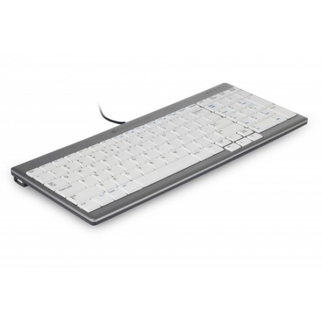 BakkerElkhuizen UltraBoard 960 tastiera USB QWERTZ Tedesco Grigio, Bianco (BNEU960SCDE)