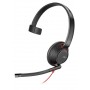 POLY Blackwire 5210 Cuffia Padiglione auricolare Connettore 3.5 mm USB tipo A Nero, Rosso (207577-01)