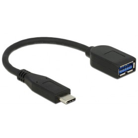 DeLOCK USB 3.1 Gen 2 Type-C/Typ-A cavo USB 0,1 m USB C USB A Nero (65684)