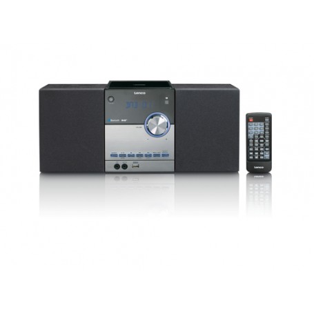 Lenco MC-150 impianto stereo portatile Analogico e digitale 22 W Nero, Argento (MC-150)