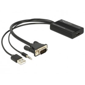 DeLOCK 62597 cavo e adattatore video 0,25 m HDMI tipo A (Standard) Nero (62597)