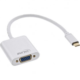 InLine 64104S cavo e adattatore video USB tipo-C VGA (D-Sub) Argento (64104S)