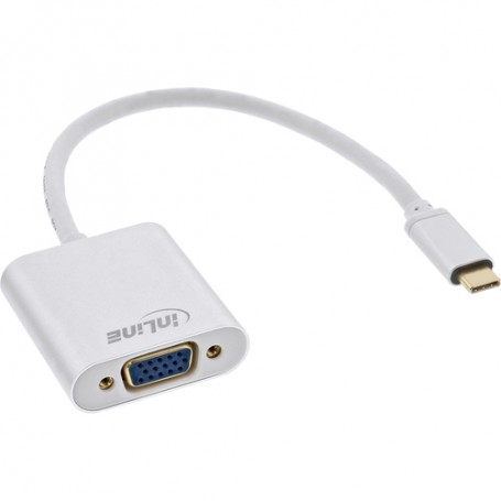 InLine 64104S cavo e adattatore video USB tipo-C VGA (D-Sub) Argento (64104S)