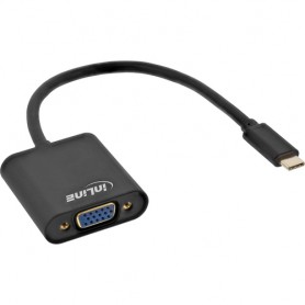 InLine 64104B cavo e adattatore video USB tipo-C VGA (D-Sub) (64104B)