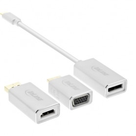 InLine 64109S adattatore grafico USB 3840 x 2160 Pixel Argento (64109S)