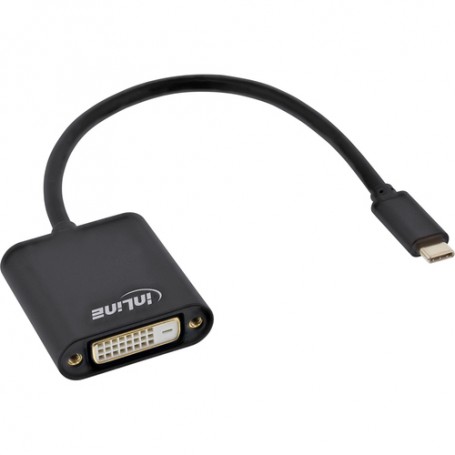 InLine 64103B cavo e adattatore video USB tipo-C DVI-D (64103B)