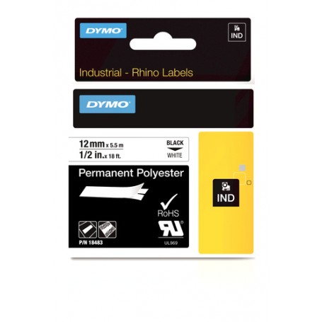 DYMO 18483 nastro per etichettatrice Nero su bianco (18483)