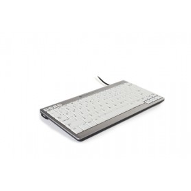 BakkerElkhuizen UltraBoard 950 tastiera USB QWERTZ Tedesco Argento, Bianco (BNEU950DE)
