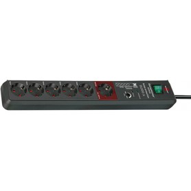 Brennenstuhl Secure-Tec 19.500A Antracite 6 presa(e) AC 3 m (1159490966)