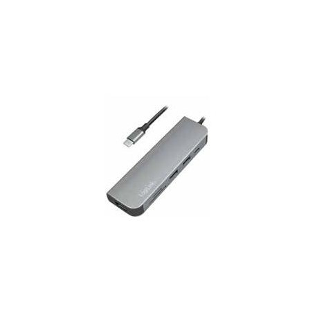 LogiLink UA0343 hub di interfaccia USB 3.2 Gen 1 (3.1 Gen 1) Type-C Alluminio (UA0343)