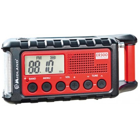 Midland ER300 Portatile Analogico Nero, Rosso (C1173)