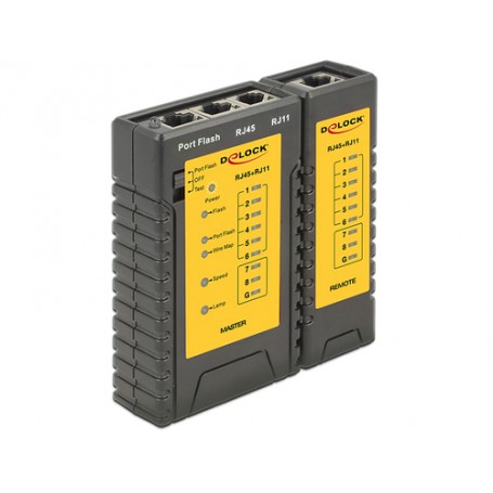 DeLOCK 86407 tester per cavo di rete Tester per cavi a doppino intrecciato Nero (86407)