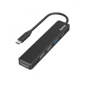 Hama 00200117 hub di interfaccia USB 2.0 480 Mbit/s Nero (00200117)