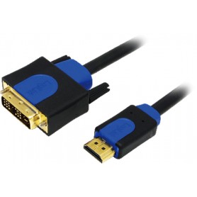 LogiLink CHB3105 cavo e adattatore video 5 m HDMI DVI-D Nero, Blu (CHB3105)