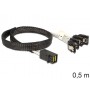 DeLOCK 83392 cavo Serial Attached SCSI (SAS) 0,5 m Nero, Argento (83392)