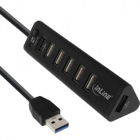 InLine 66763 hub di interfaccia USB 3.2 Gen 1 (3.1 Gen 1) Type-A 5000 Mbit/s (66763)