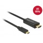 DeLOCK 85291 cavo e adattatore video 2 m USB tipo-C HDMI Nero (85291)
