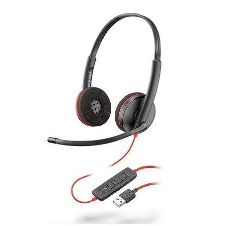 POLY Blackwire 3220 Cuffia Padiglione auricolare Nero (209745-101)