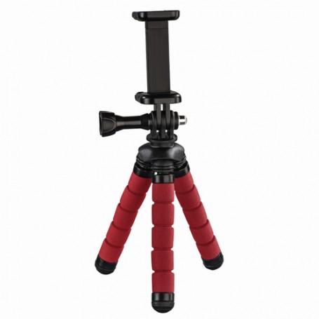 Hama Flex treppiede Smartphone/fotocamera di azione 3 gamba/gambe Nero, Rosso (00004611)