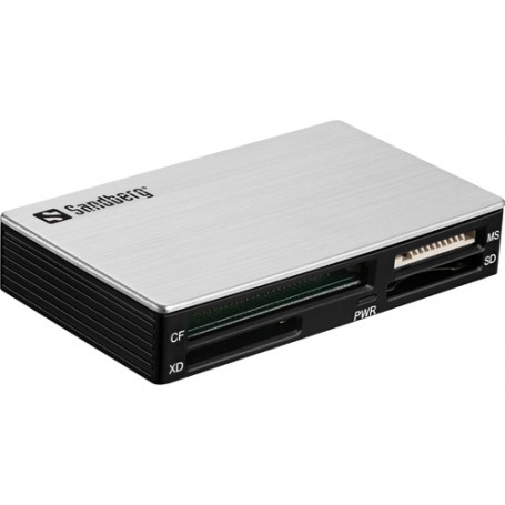 Sandberg USB 3.0 Multi Card Reader lettore di schede USB 3.2 Gen 1 (3.1 Gen 1) Type-A Nero, Argento (133-73)