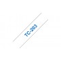 Brother TC-203 nastro per etichettatrice Blu su bianco (TC203)