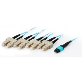 Equip 25557507 cavo a fibre ottiche 5 m MTP 4x SC OM4 Ciano (25557507)