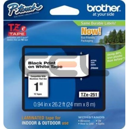 Brother TZE251CIV nastro per etichettatrice TZ (TZE251CIV)