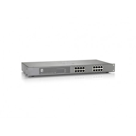 LevelOne FEP-1612 switch di rete Non gestito Fast Ethernet (10/100) Supporto Power over Ethernet (PoE) Grigio (0570747)