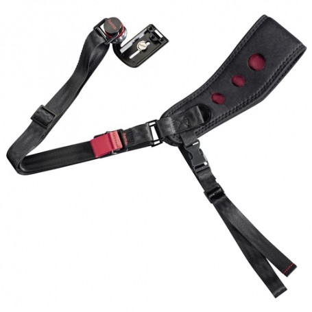 Hama 00027211 tracolla Fotocamera Neoprene Nero, Rosso (27211)