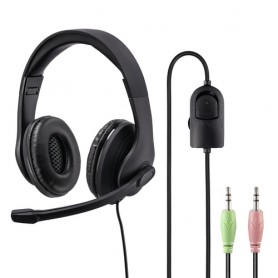 Hama HS-P200 Cuffia Padiglione auricolare Connettore 3.5 mm Nero (139923)