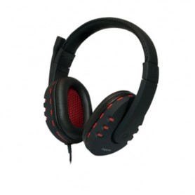 LogiLink HS0033 cuffia e auricolare Padiglione auricolare Nero, Rosso (HS0033)