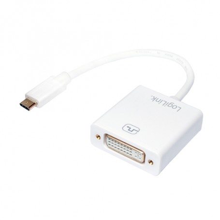 LogiLink UA0245A cavo e adattatore video 0,14 m DVI USB tipo A Bianco (UA0245A)