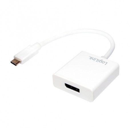 LogiLink 0.14m, USB-C 3.1/DisplayPort adattatore grafico USB Bianco (UA0246A)