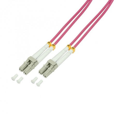 LogiLink FP4LC50 cavo a fibre ottiche 50 m 2x LC OM4 Viola (FP4LC50)