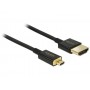 DeLOCK HDMI-A/HDMI Micro-D, 1 m cavo HDMI HDMI tipo A (Standard) HDMI tipo D (Micro) Nero (84781)