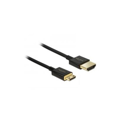 DeLOCK HDMI-A/HDMI Mini-C, 2 m cavo HDMI HDMI tipo A (Standard) HDMI Type C (Mini) Nero (84778)