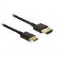 DeLOCK HDMI-A/HDMI Mini-C, 2 m cavo HDMI HDMI tipo A (Standard) HDMI Type C (Mini) Nero (84778)